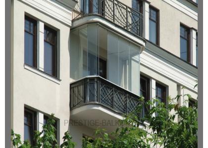 Финское безрамное остекление балкона в Видное